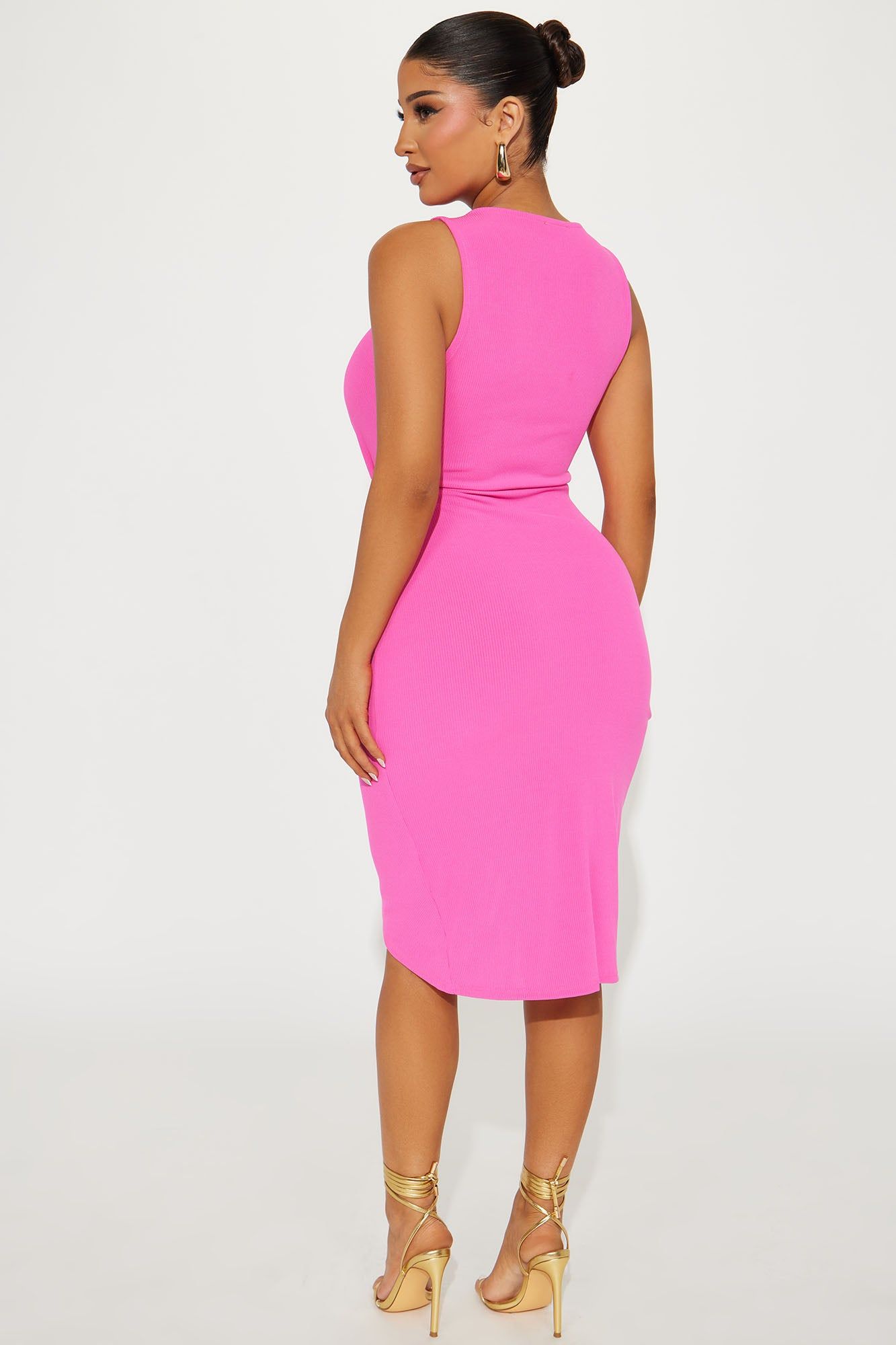 Allison Ribbed Mini Dress - Fuchsia sold by Fashion Nova product image thumbnail 4