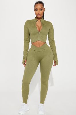 Gianna Seamless Active Legging - Olive sold by Fashion Nova