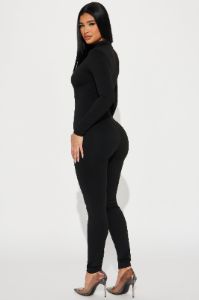 Santana Seamless Jumpsuit - Black sold by Fashion Nova