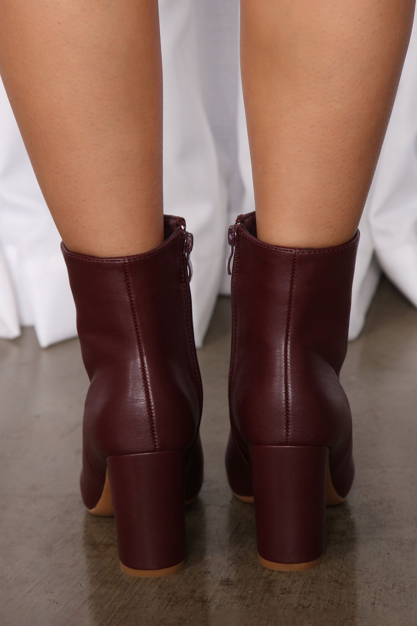 She's A Keeper Ankle Booties - Wine sold by Fashion Nova product image thumbnail 4