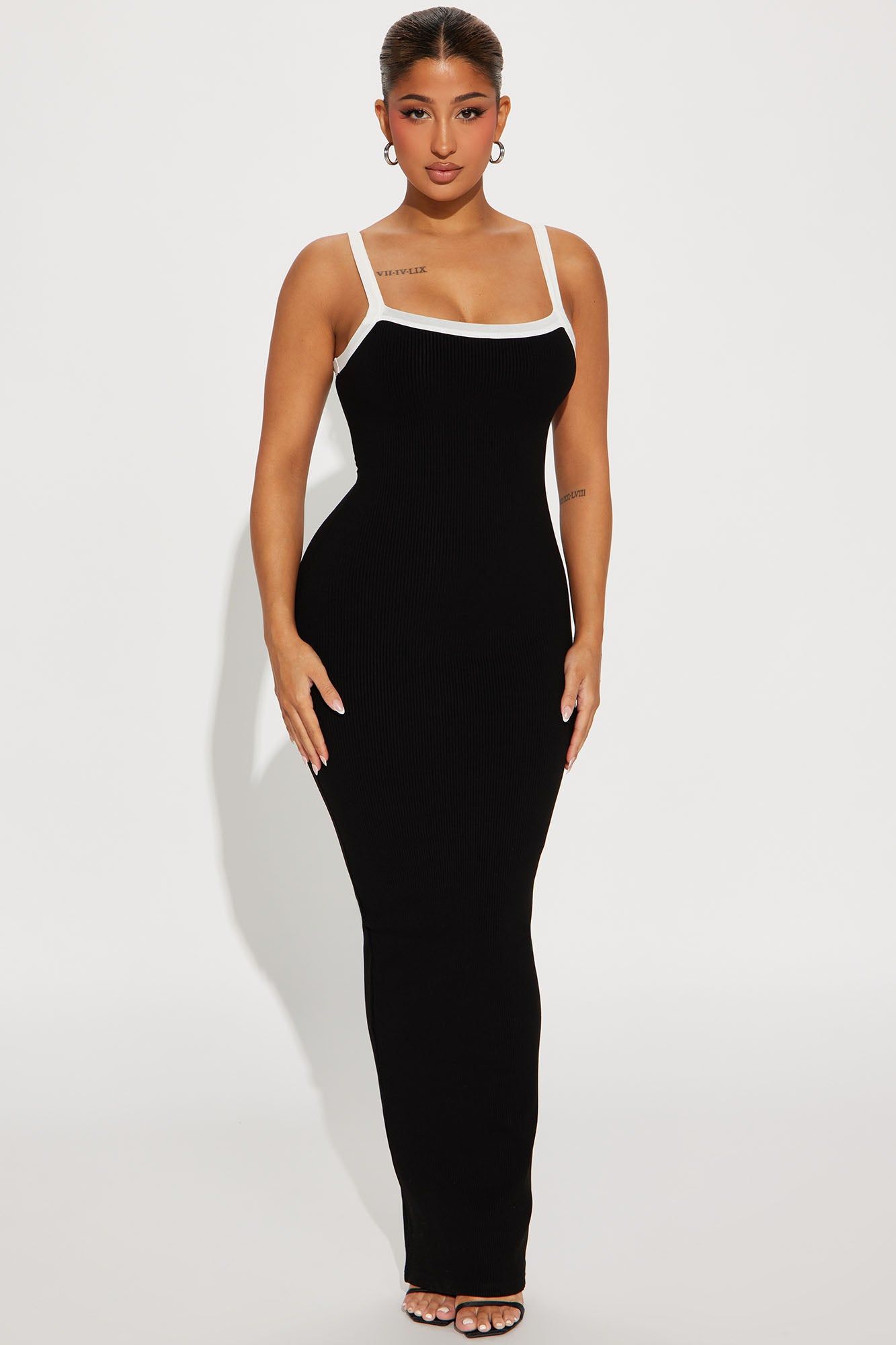 Pamela Snatched Maxi Dress - Black sold by Fashion Nova