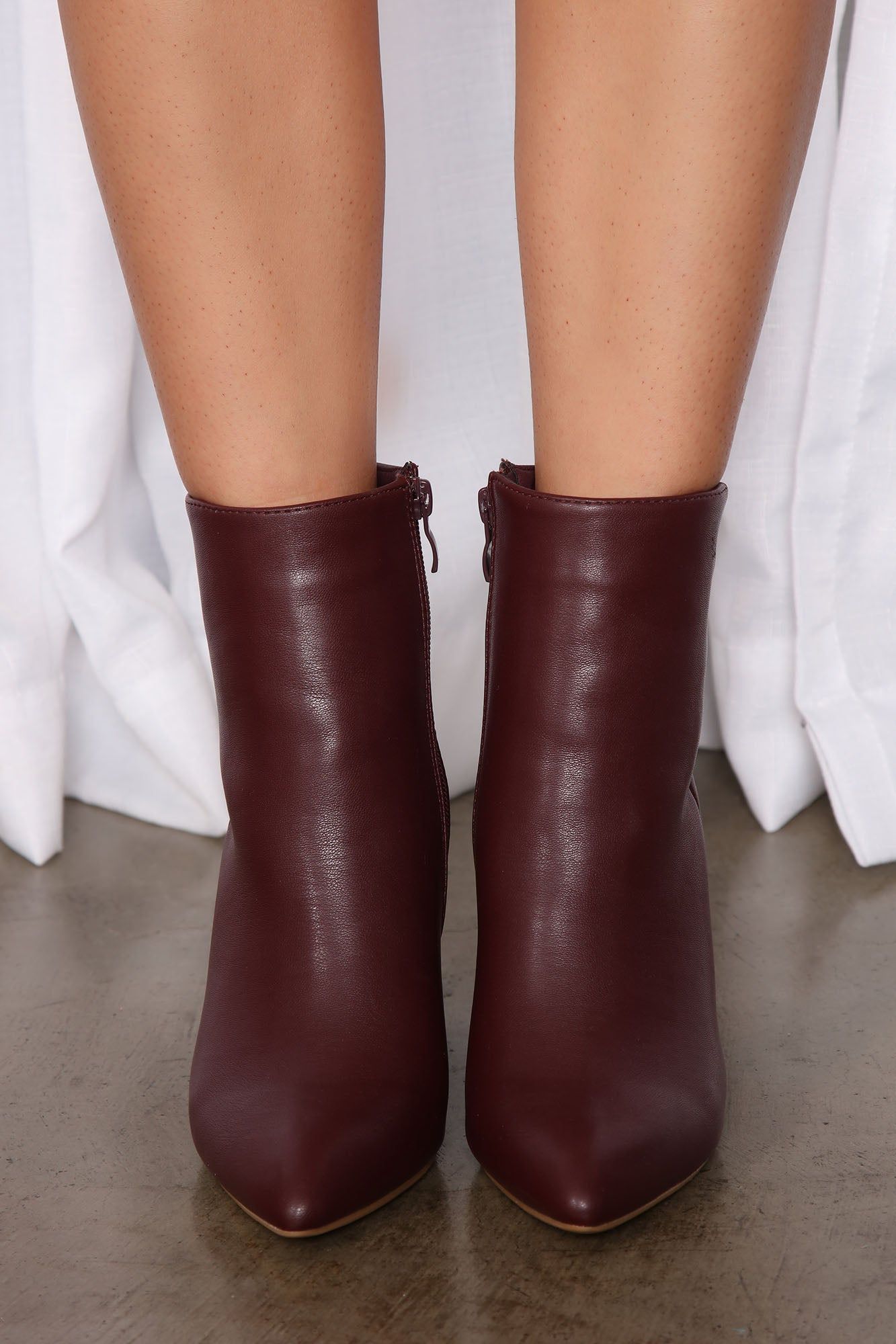 She's A Keeper Ankle Booties - Wine sold by Fashion Nova product image thumbnail 3