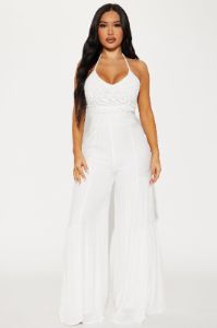 Malta Vacay Jumpsuit - White sold by Fashion Nova