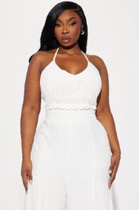 Malta Vacay Jumpsuit - White sold by Fashion Nova