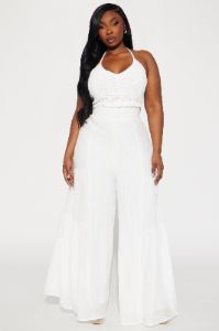 Malta Vacay Jumpsuit - White sold by Fashion Nova