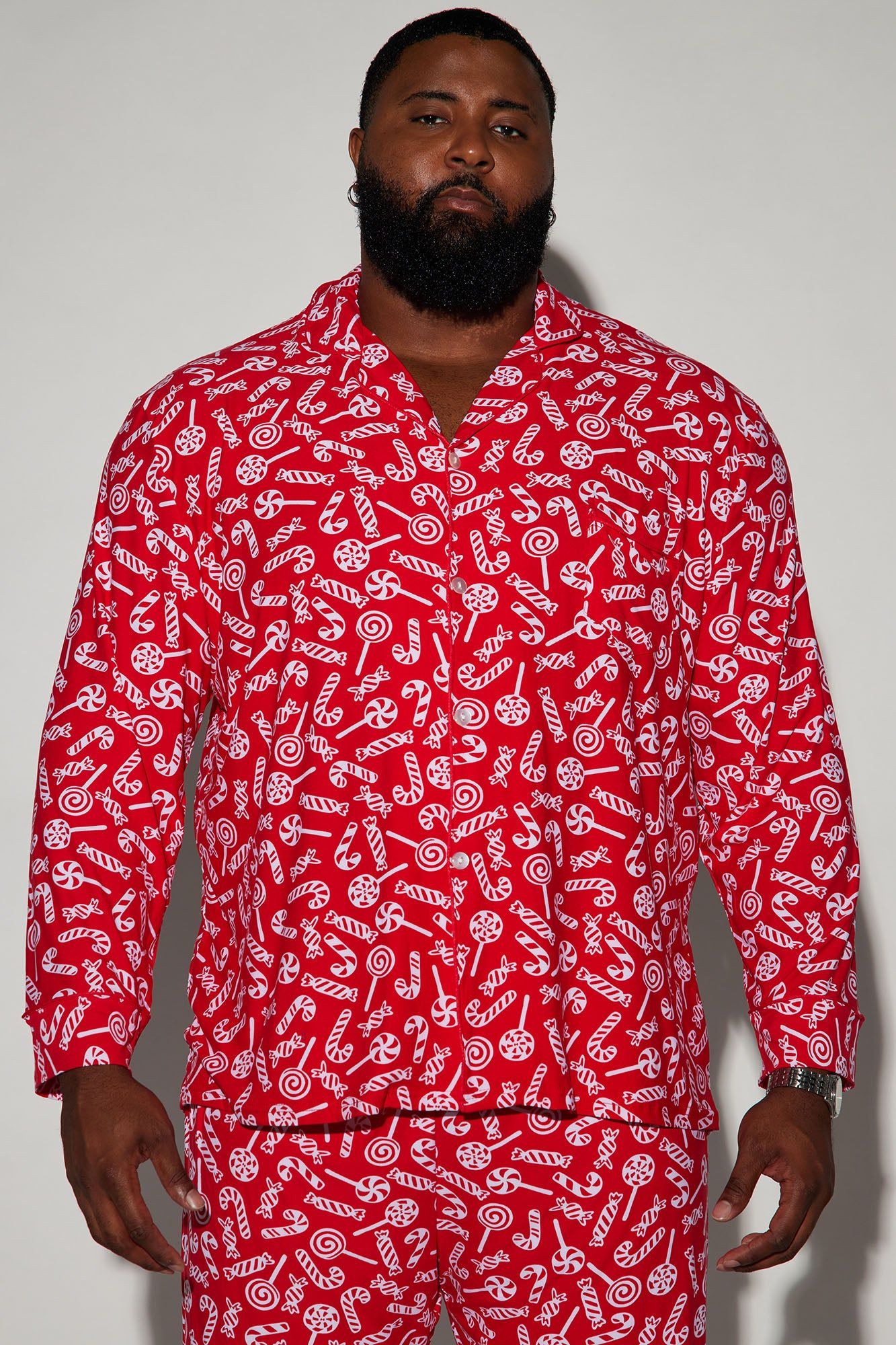 Candy Land Holiday PJ Set - Red sold by Fashion Nova product image thumbnail 5