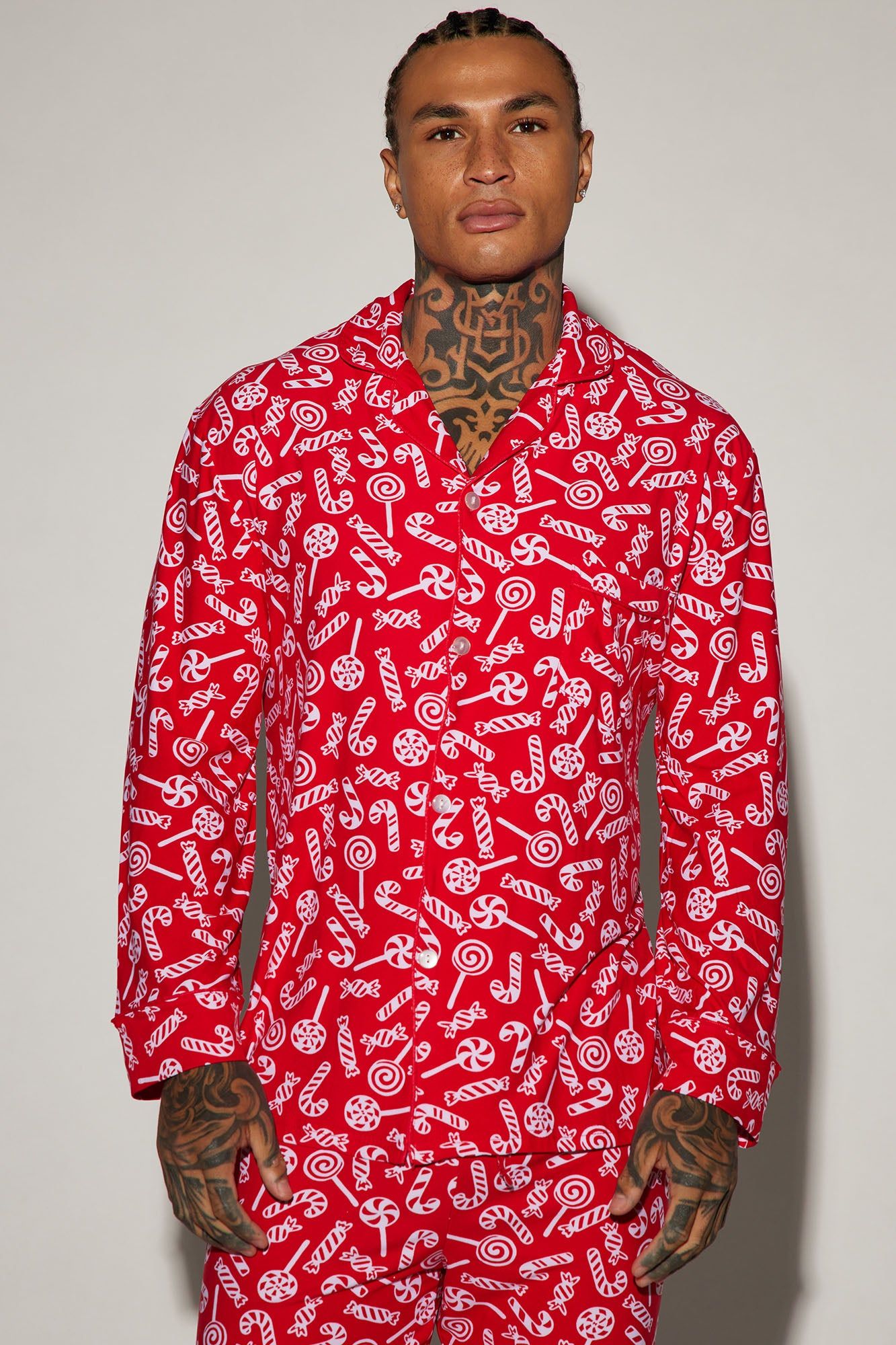 Candy Land Holiday PJ Set - Red sold by Fashion Nova product image thumbnail 3