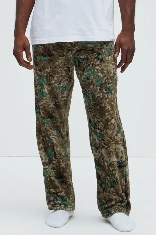Keep It Camo Plush Lounge Pants - Camouflage sold by Fashion Nova