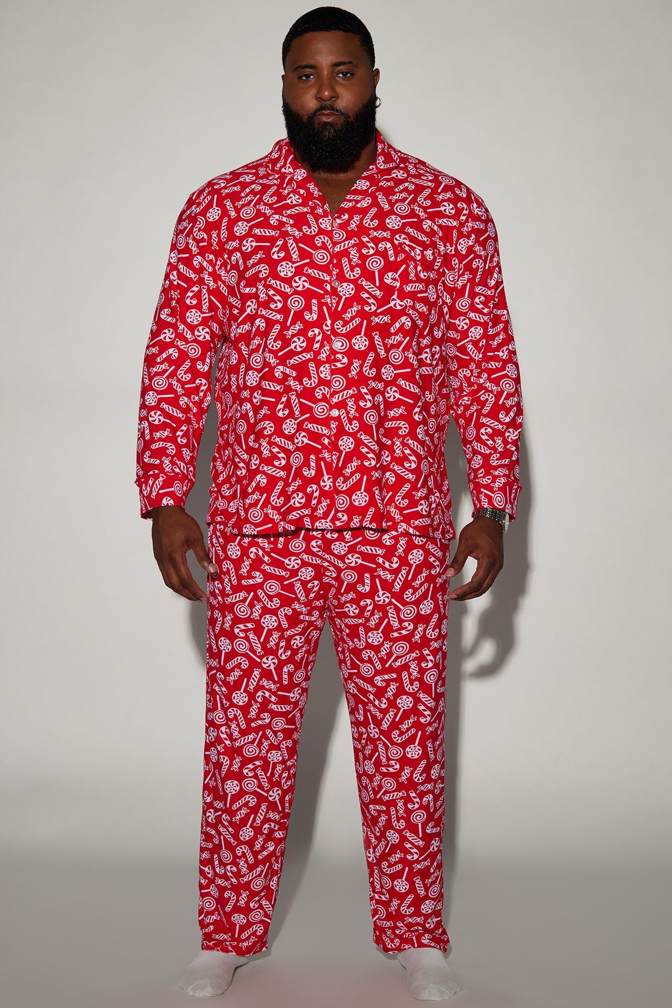 Candy Land Holiday PJ Set - Red sold by Fashion Nova product image thumbnail 4