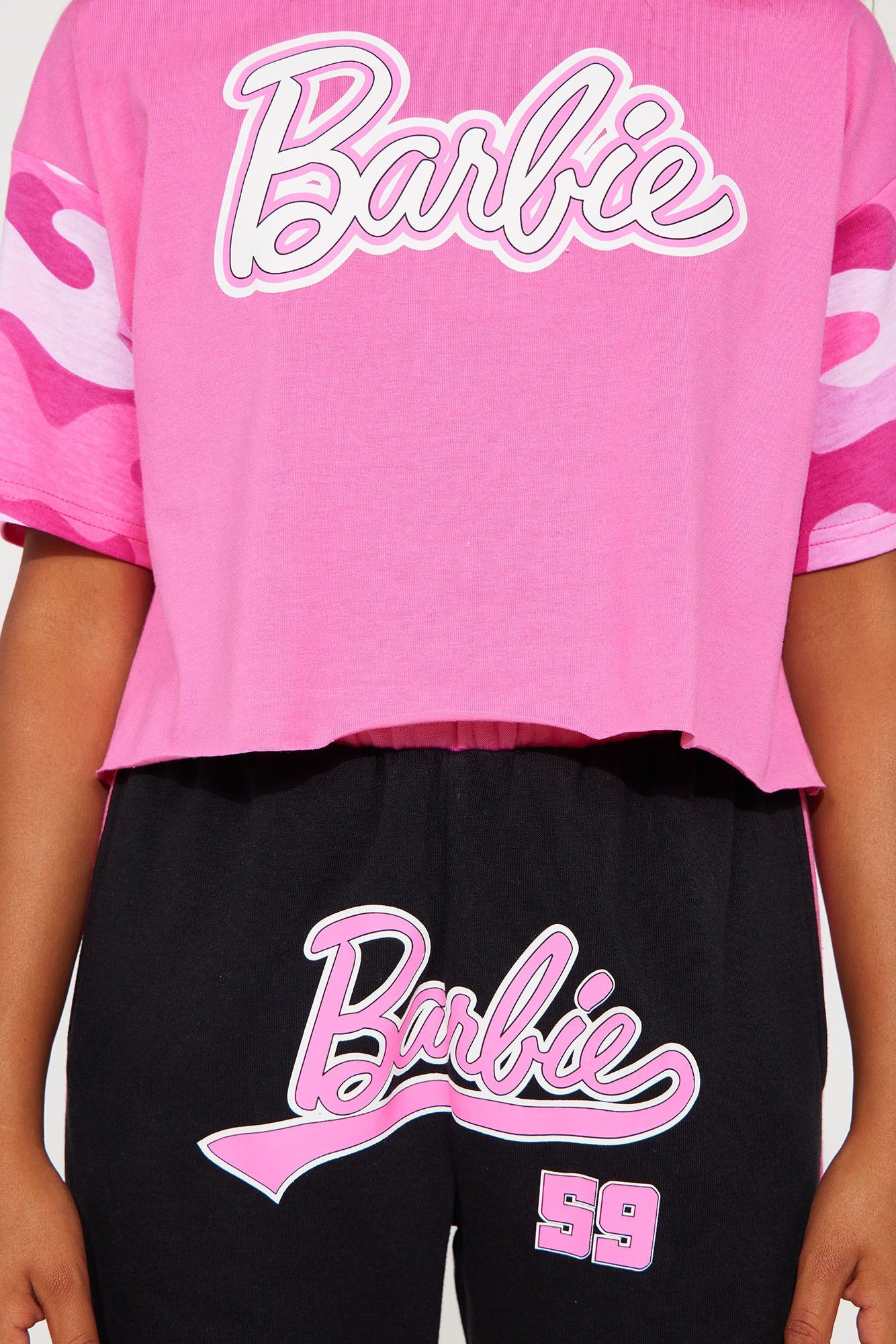 Mini Barbie 59 Camo Jogger Set - Pink/combo sold by Fashion Nova product image thumbnail 3