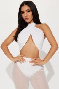 Kylie Mesh Maxi Dress - White sold by Fashion Nova