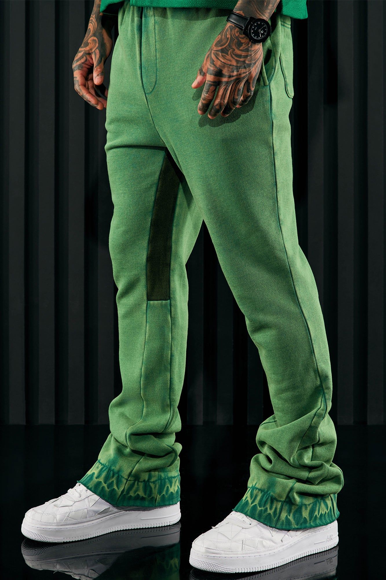 Tyson Washed Flared Sweatpant - Green sold by Fashion Nova product image thumbnail 3