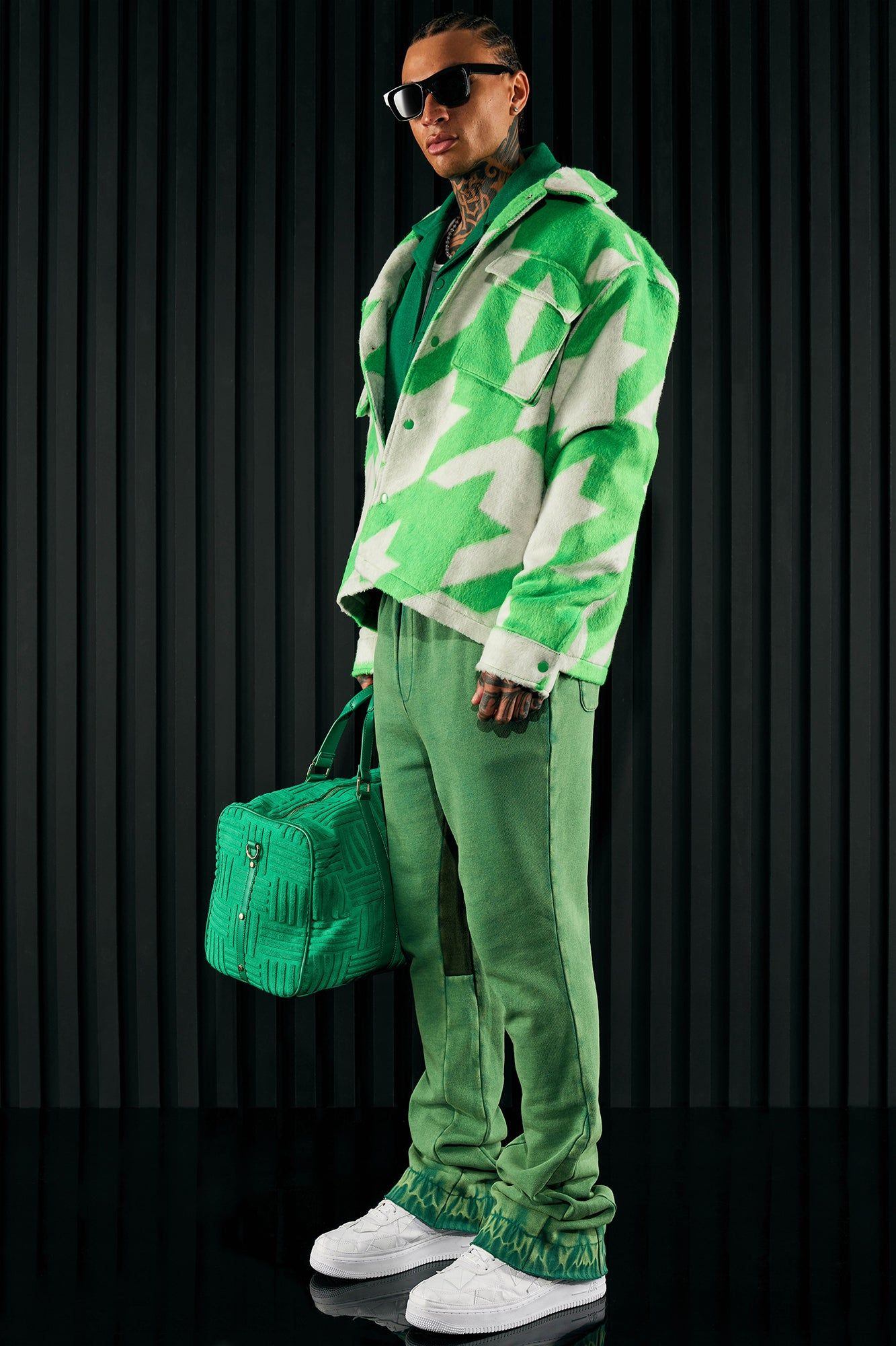 Tyson Washed Flared Sweatpant - Green sold by Fashion Nova product image thumbnail 2