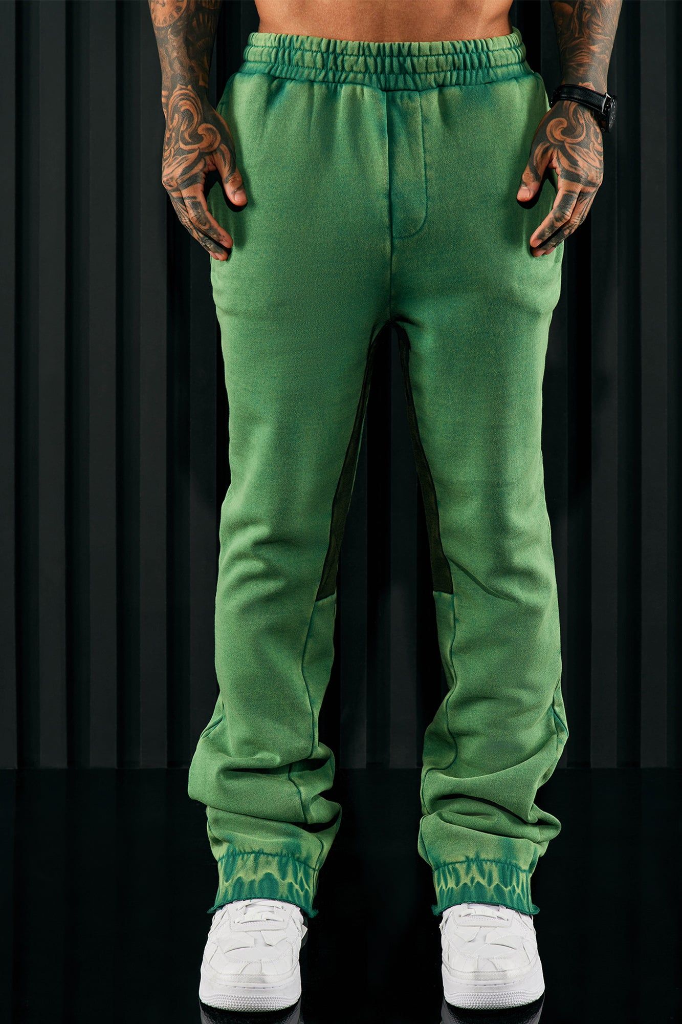 Tyson Washed Flared Sweatpant - Green sold by Fashion Nova product image thumbnail 4