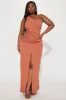 Cruising Linen Maxi Dress - Marsala sold by Fashion Nova