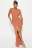 Cruising Linen Maxi Dress - Marsala sold by Fashion Nova