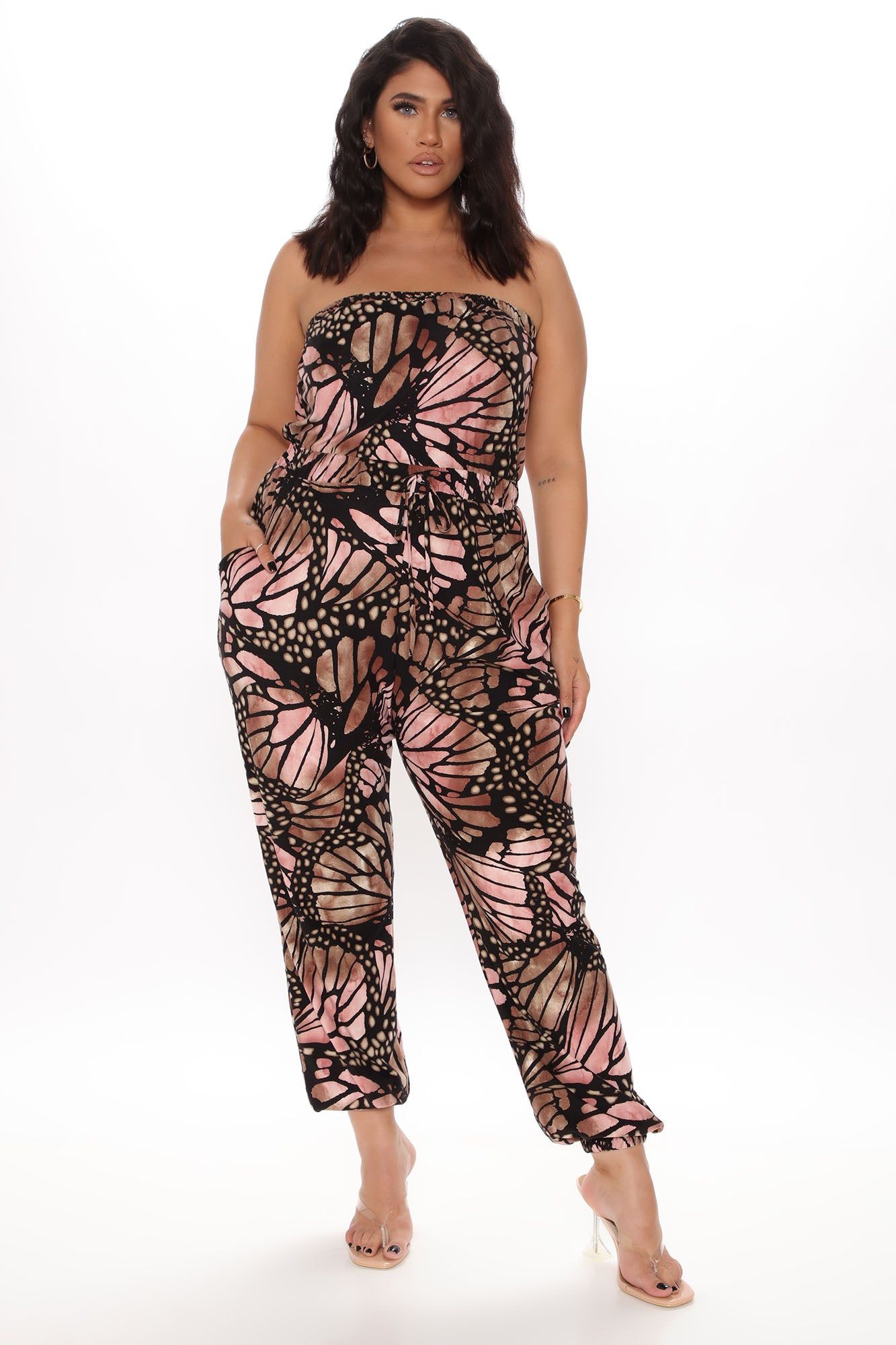 Spread Your Wings Printed Jumpsuit - Blush/combo sold by Fashion Nova product image thumbnail 4