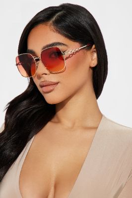 Feel The Summer Breeze Sunglasses - Red/combo sold by Fashion Nova