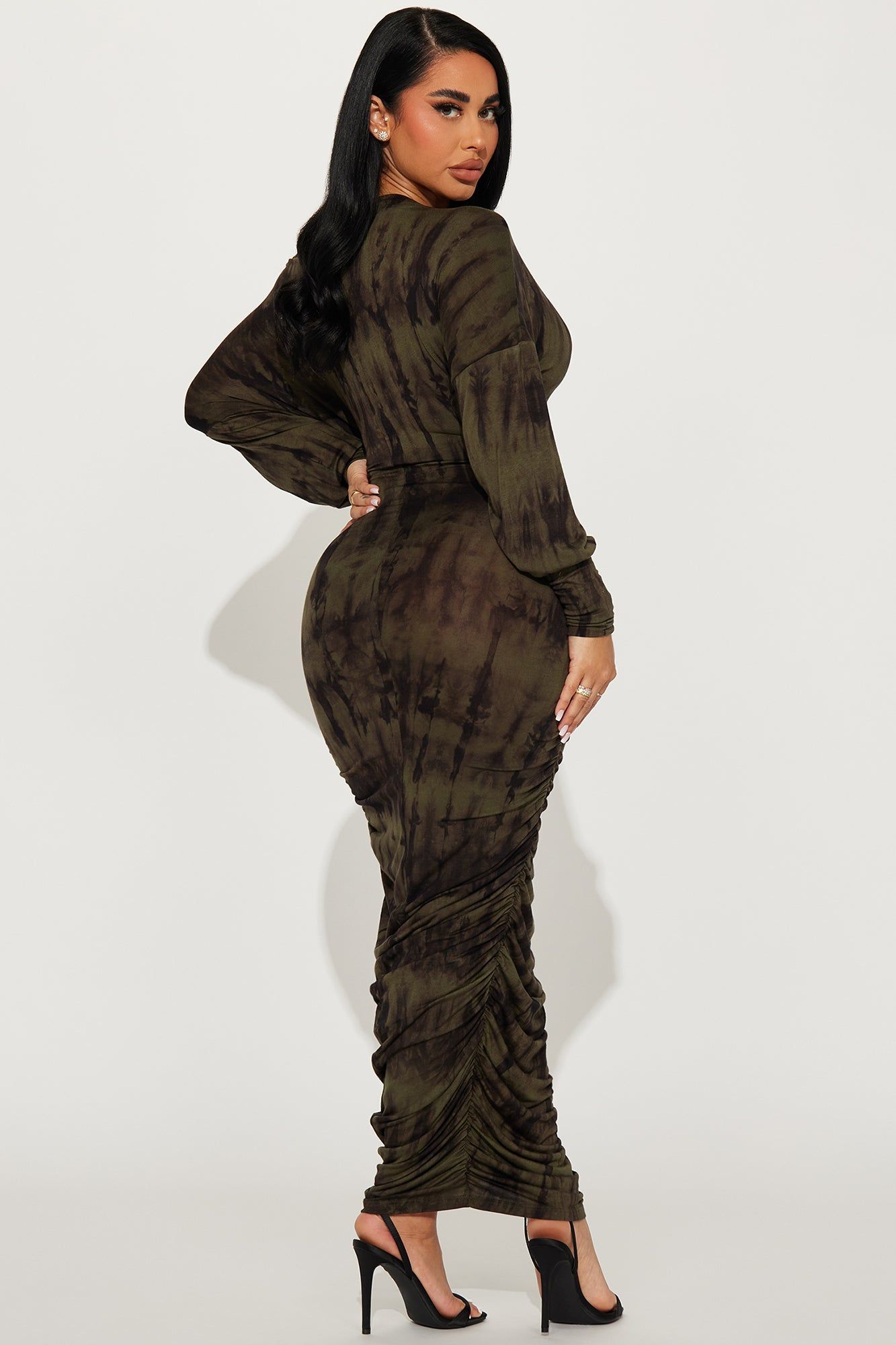 Hailey One Shoulder Midi Dress - Olive sold by Fashion Nova product image thumbnail 3