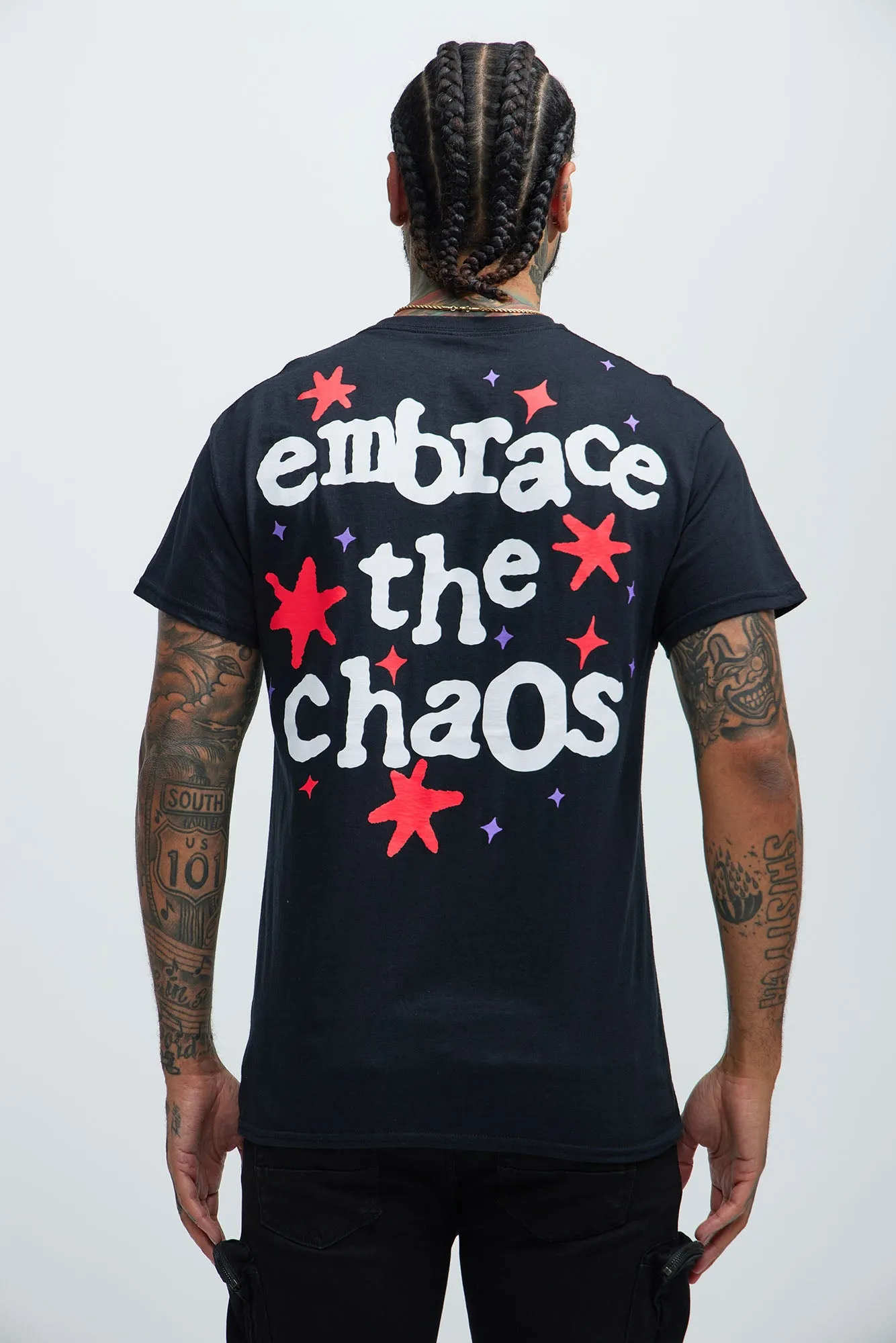 Embrace The Chaos Short Sleeve Tee - Black sold by Fashion Nova product image thumbnail 4