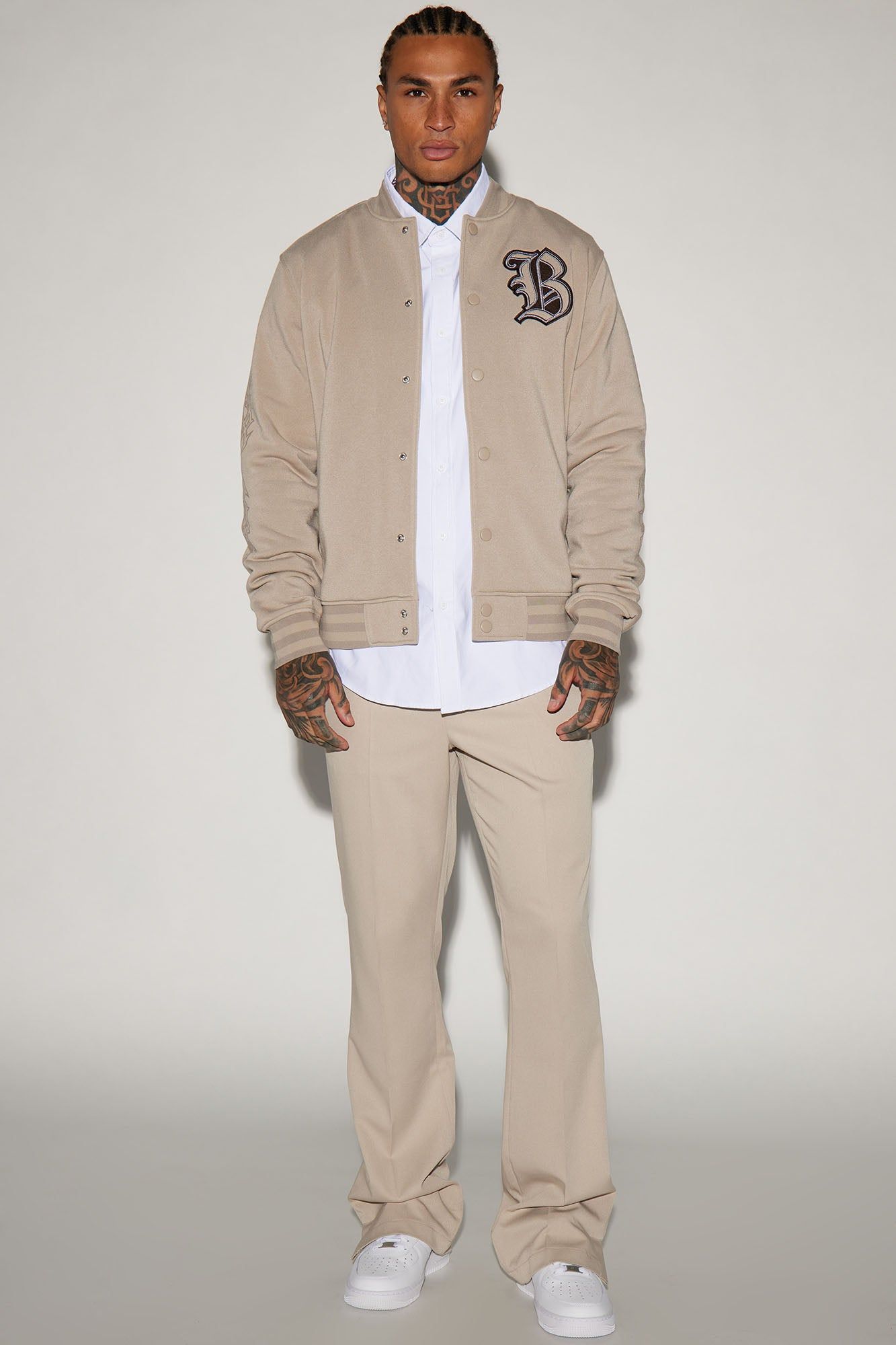 Blessed Varsity Jacket - Tan sold by Fashion Nova product image thumbnail 2