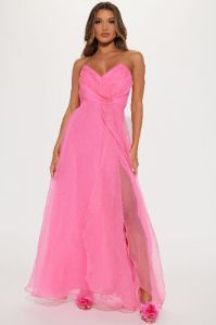 Evelyn Taffeta Gown - Hot Pink sold by Fashion Nova