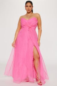 Evelyn Taffeta Gown - Hot Pink sold by Fashion Nova