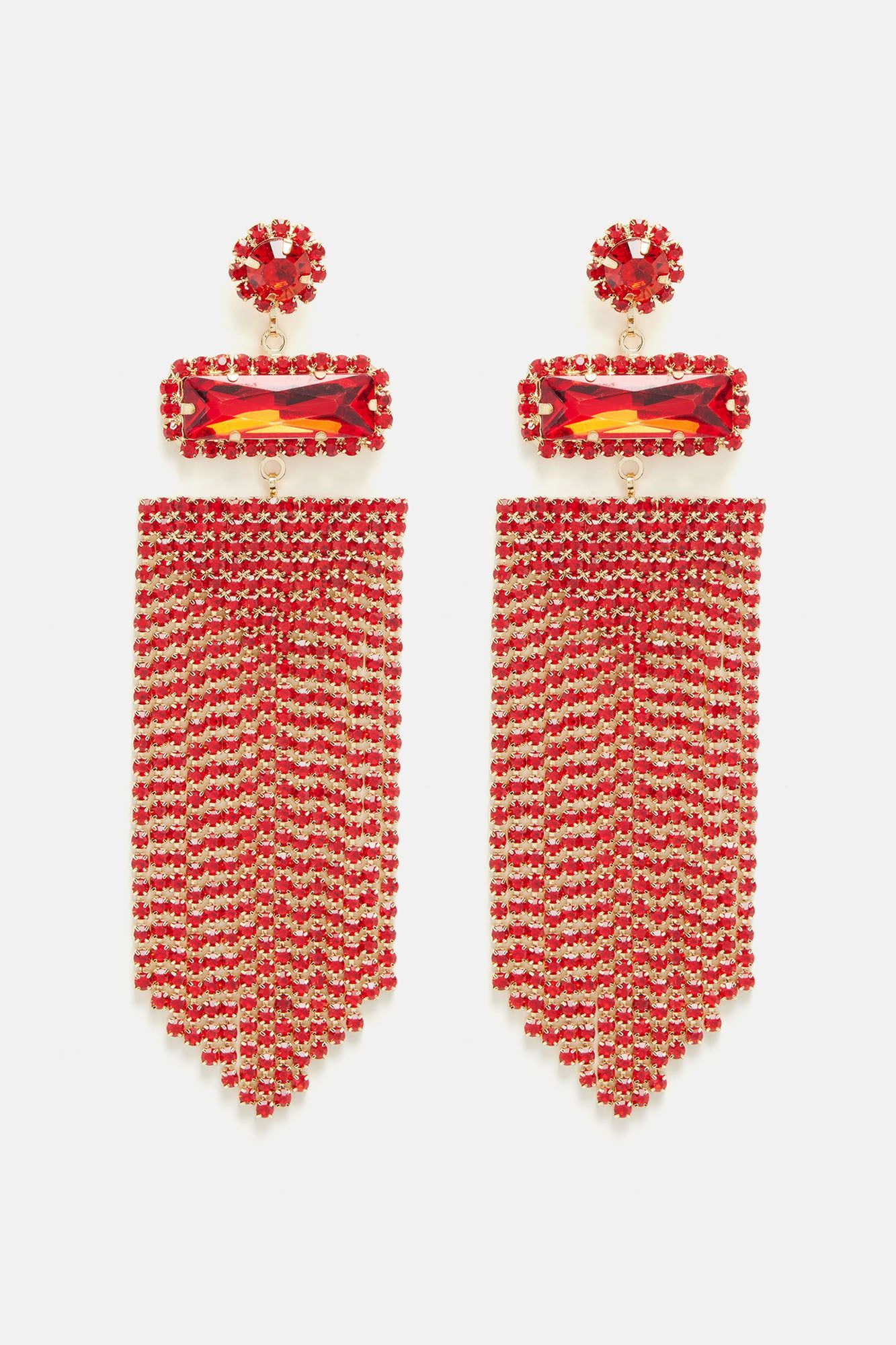 Cant Lose Me Drop Earrings - Red sold by Fashion Nova product image thumbnail 3
