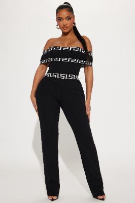 Tina Knit Jumpsuit - Black sold by Fashion Nova