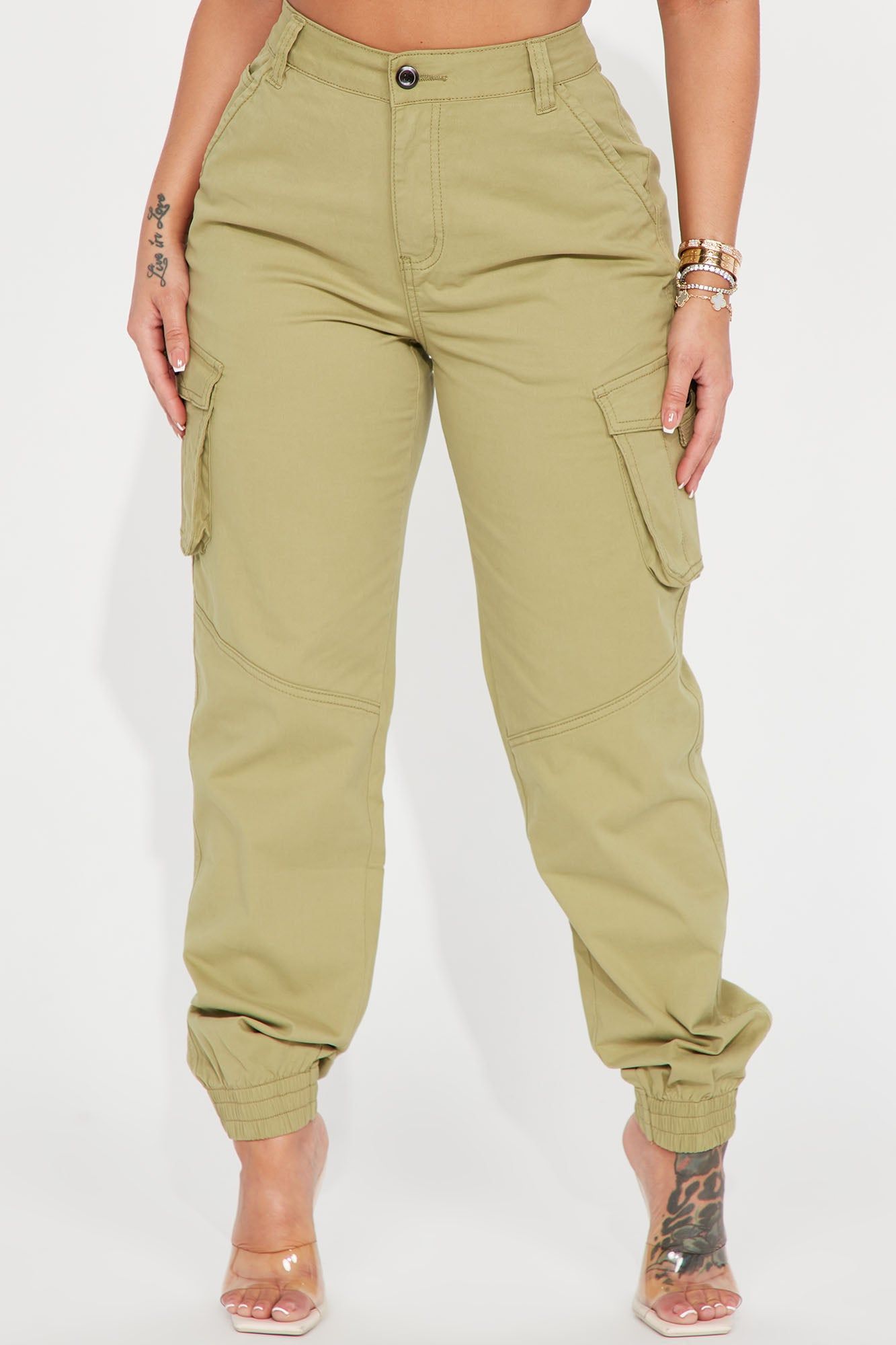 Can't Handle Me Cargo Jogger - Sage sold by Fashion Nova product image thumbnail 2