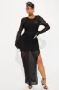 Eileen Crochet Maxi Dress - Black sold by Fashion Nova