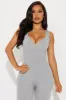 Rain Seamless Jumpsuit - Heather Grey sold by Fashion Nova