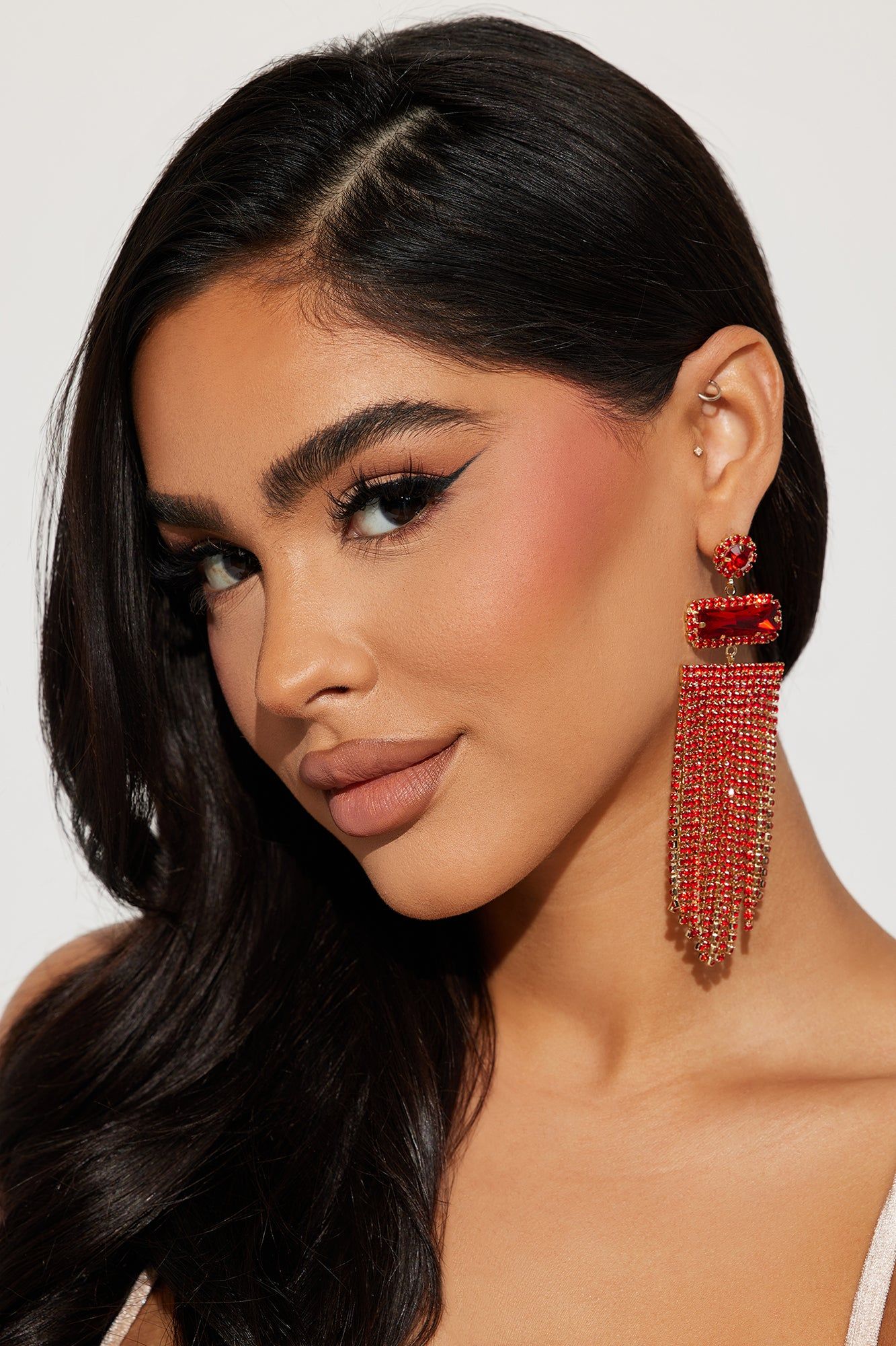 Cant Lose Me Drop Earrings - Red sold by Fashion Nova product image thumbnail 2