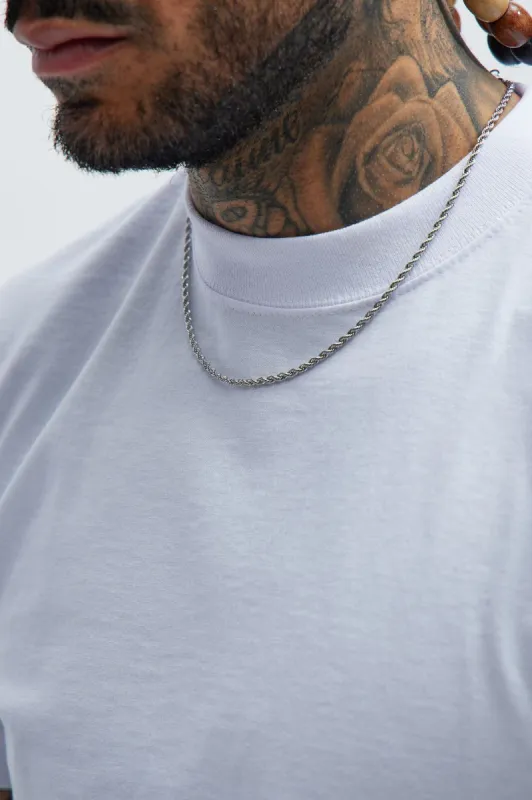 3mm Premium 20″ Rope Chain Necklace - Silver sold by Fashion Nova
