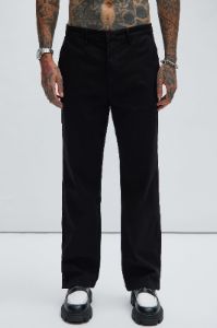 Mac Chino Straight Pants - Black sold by Fashion Nova