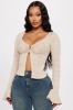 Mia Long Sleeve Top - Ivory sold by Fashion Nova