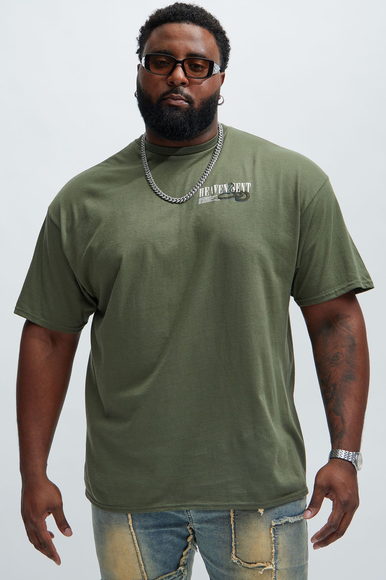 Heaven Meant Short Sleeve Tee - Olive sold by Fashion Nova product image thumbnail 5