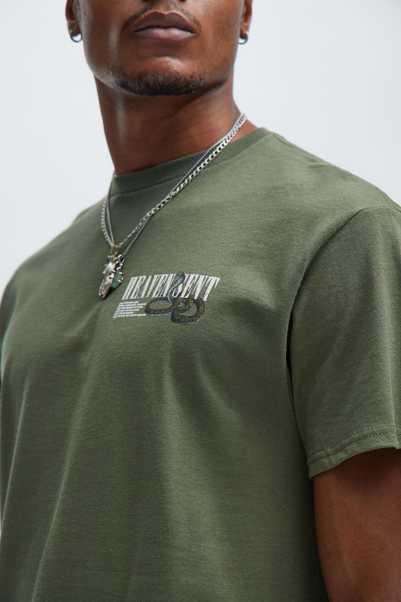 Heaven Meant Short Sleeve Tee - Olive sold by Fashion Nova product image thumbnail 3