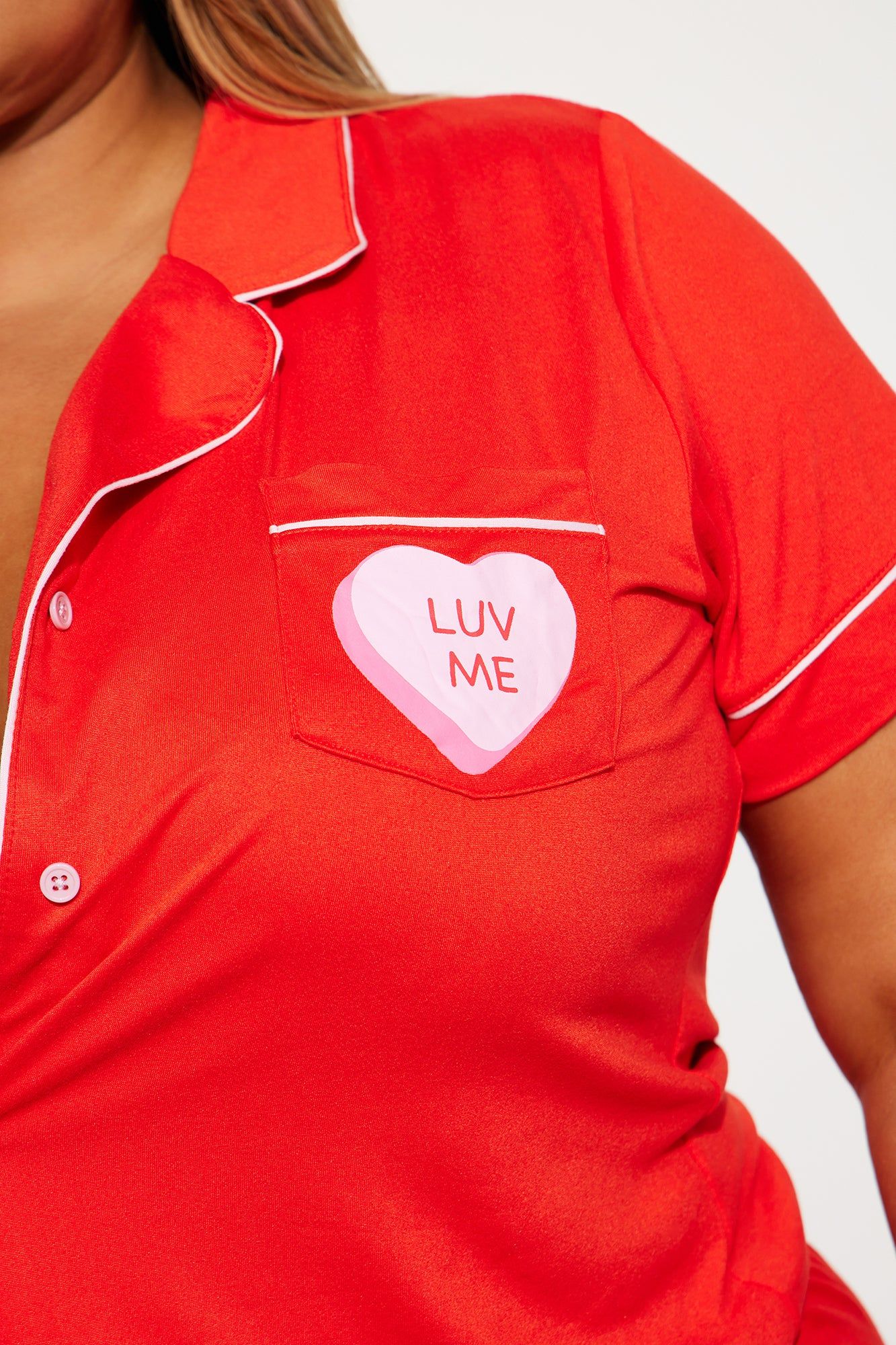 Luv Me PJ Short Set - Red sold by Fashion Nova product image thumbnail 5