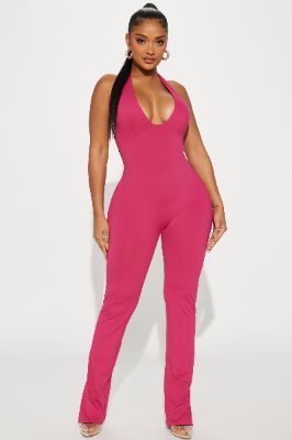 Melinna Jumpsuit - Raspberry sold by Fashion Nova
