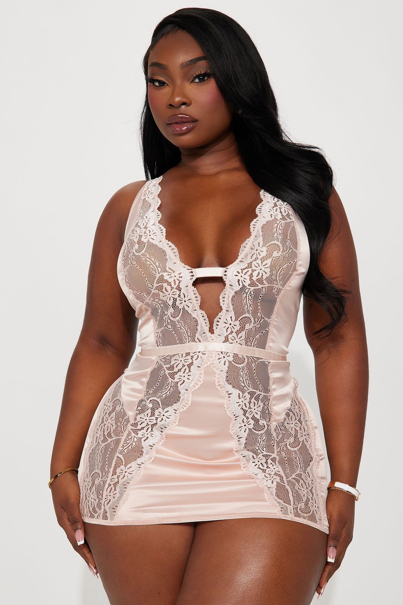 Need Your Touch Lace Babydoll - Blush sold by Fashion Nova