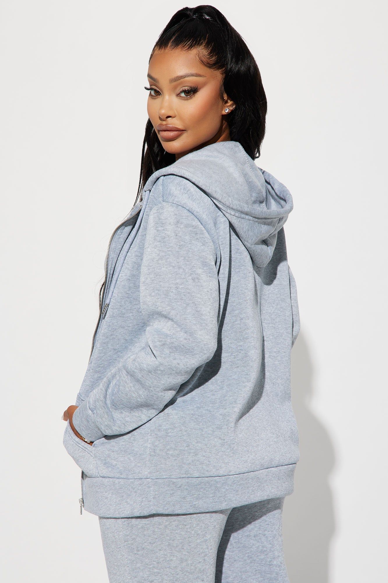 Lizette Oversized Lounge Hoodie - Heather Grey sold by Fashion Nova product image thumbnail 3