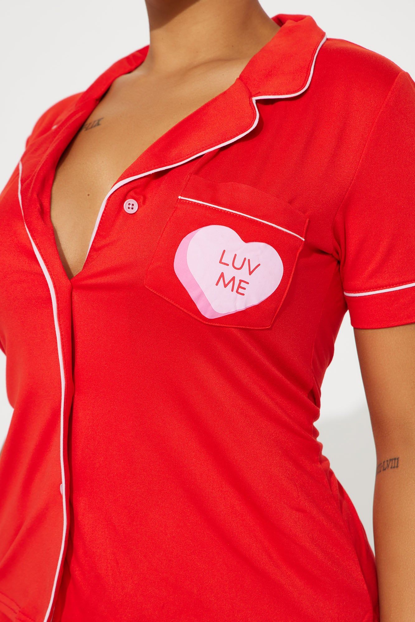 Luv Me PJ Short Set - Red sold by Fashion Nova product image thumbnail 2