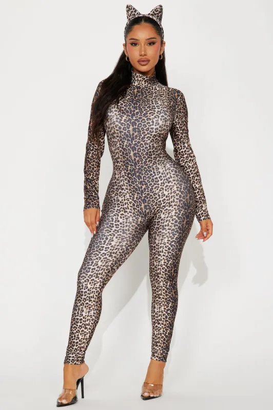 Can't Tame Me Leopard 2 Piece Costume Set - Brown/combo sold by Fashion Nova