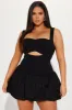 Evie Bubble Mini Dress - Black sold by Fashion Nova