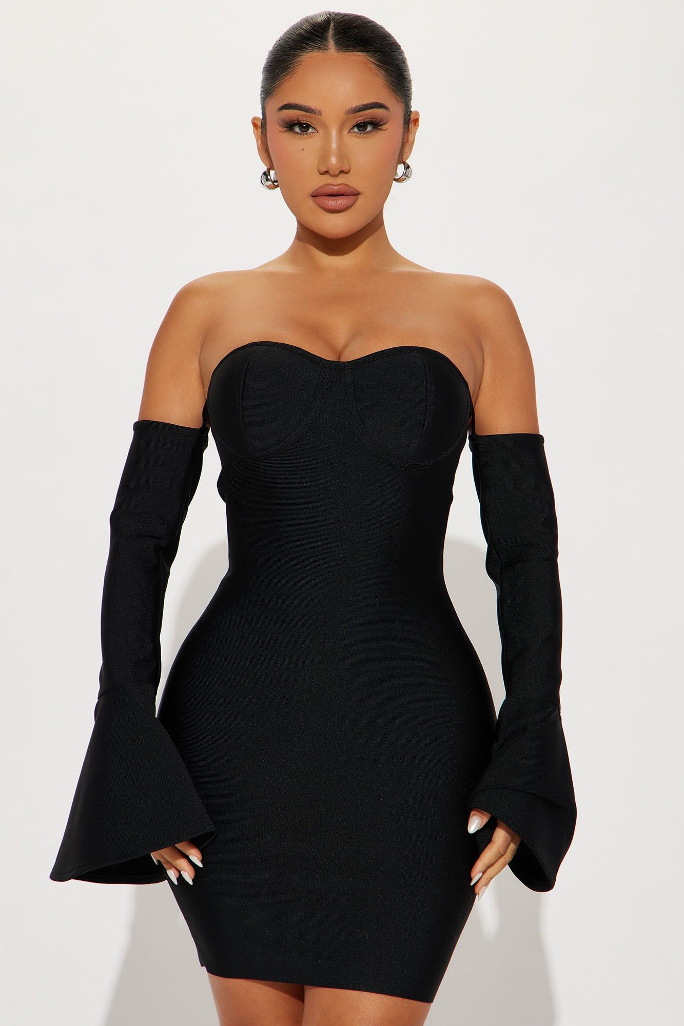 Andrea Bandage Mini Dress - Black sold by Fashion Nova