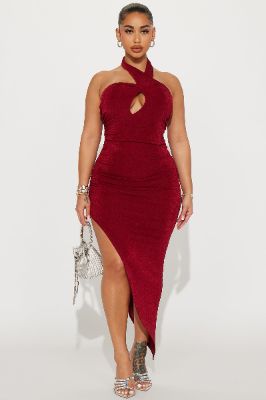 Taylor Halter Maxi Dress - Red sold by Fashion Nova