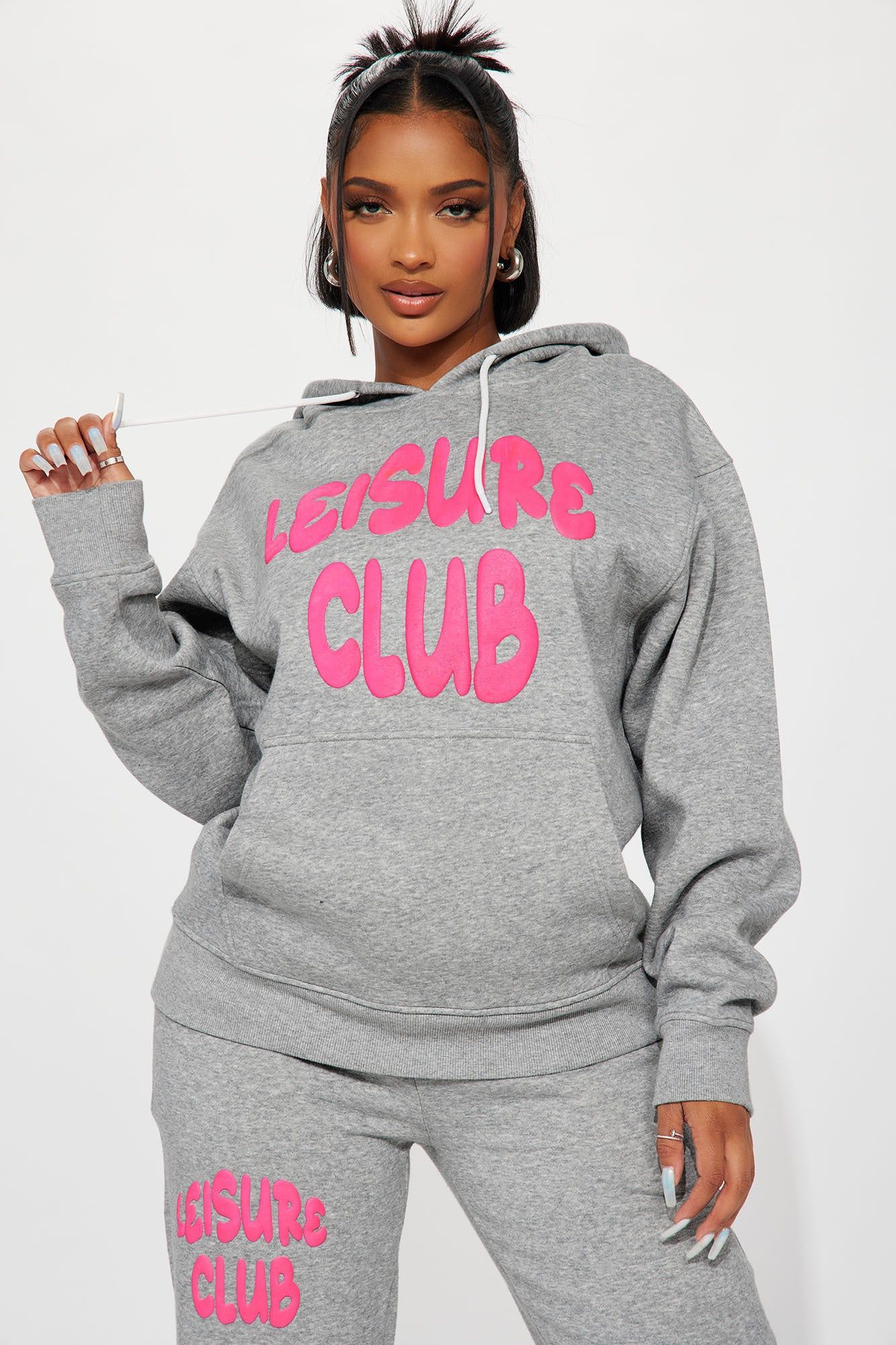 Leisure Day Jogger Set - Heather Grey sold by Fashion Nova product image thumbnail 2