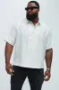 Blexy Pleated Shirt - White sold by Fashion Nova
