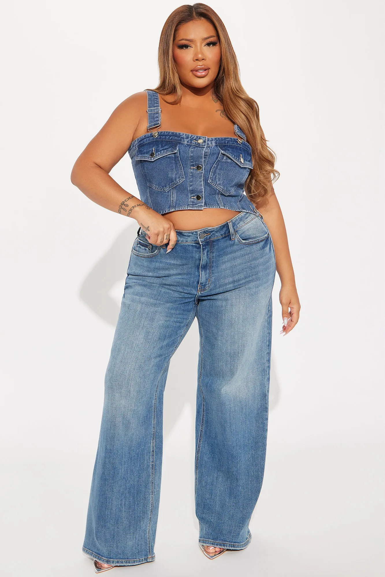 Small Town Denim Top - Medium Wash sold by Fashion Nova product image thumbnail 5